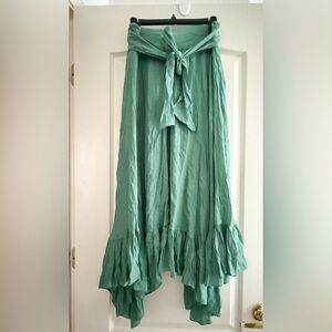 Shop Stevie Teal Maxi Skirt